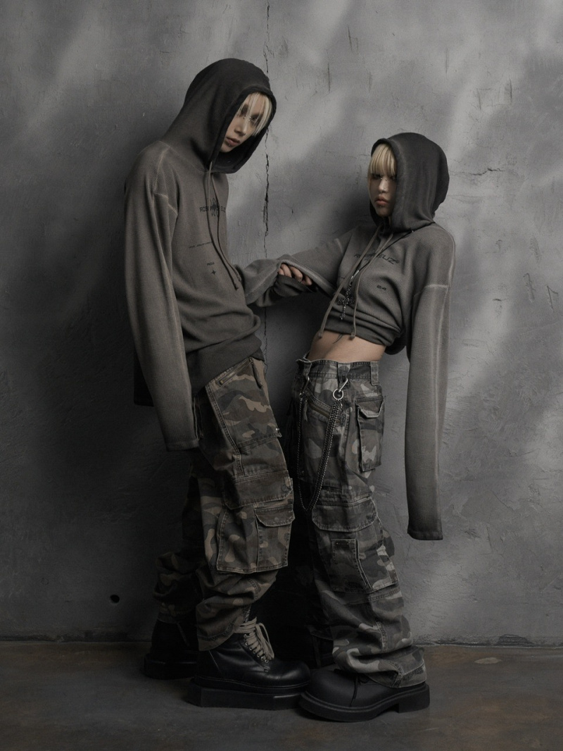 Rosen Kreuz】2WAY LONG BELT FLARE CARGO PANTS (2color) | OUR