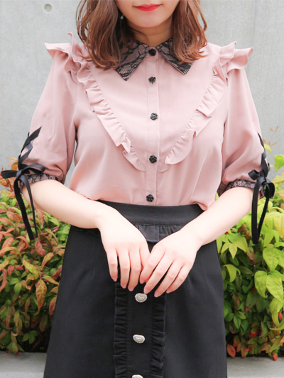 商品情報 衿レース５分袖リボンブラウス Est エスト 大阪 梅田のショッピングモール